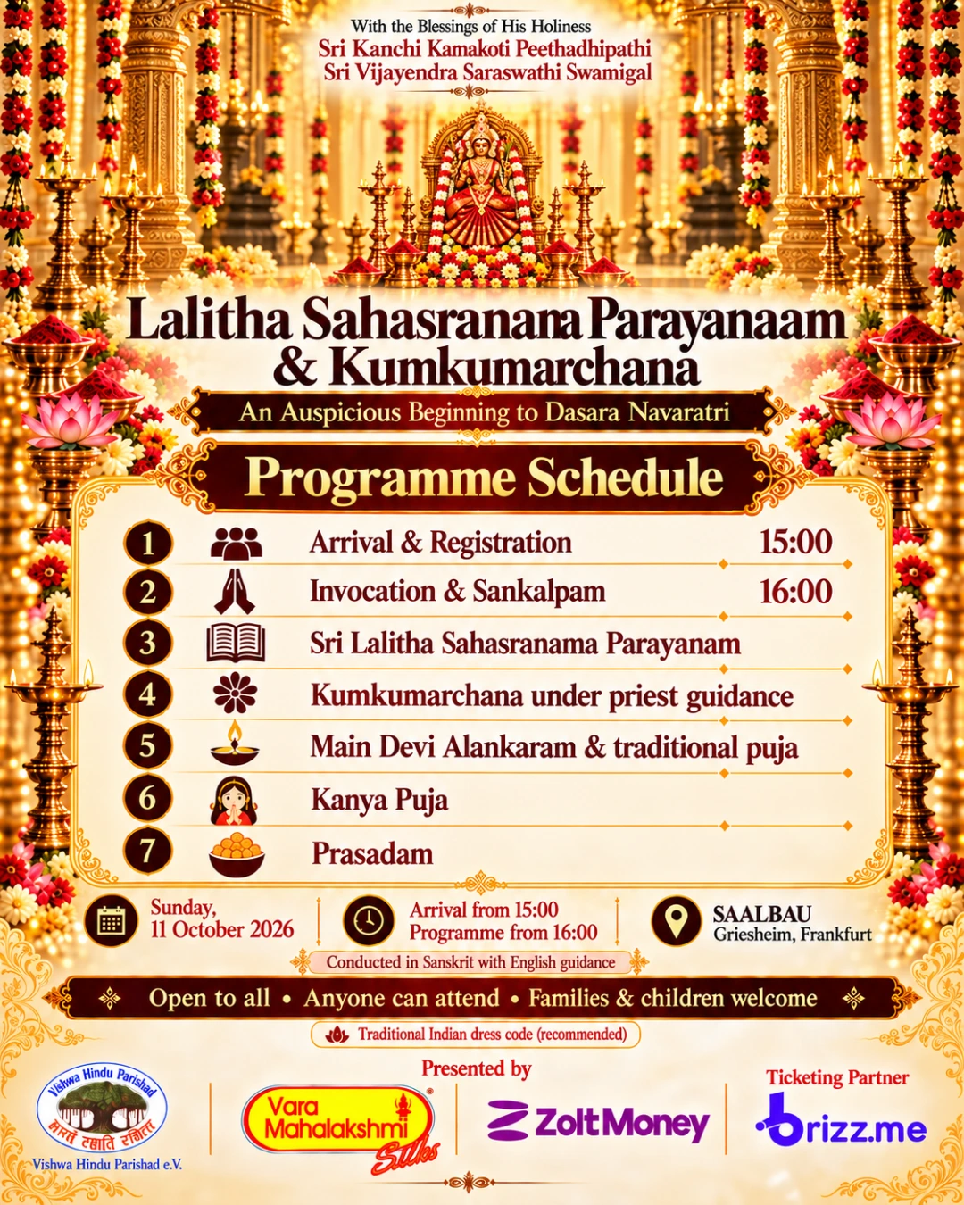 Lalitha Sahasranama Parayanam & Kumkumarchana – Navaratri 2026 – Frankfurt am Main – Photo 3