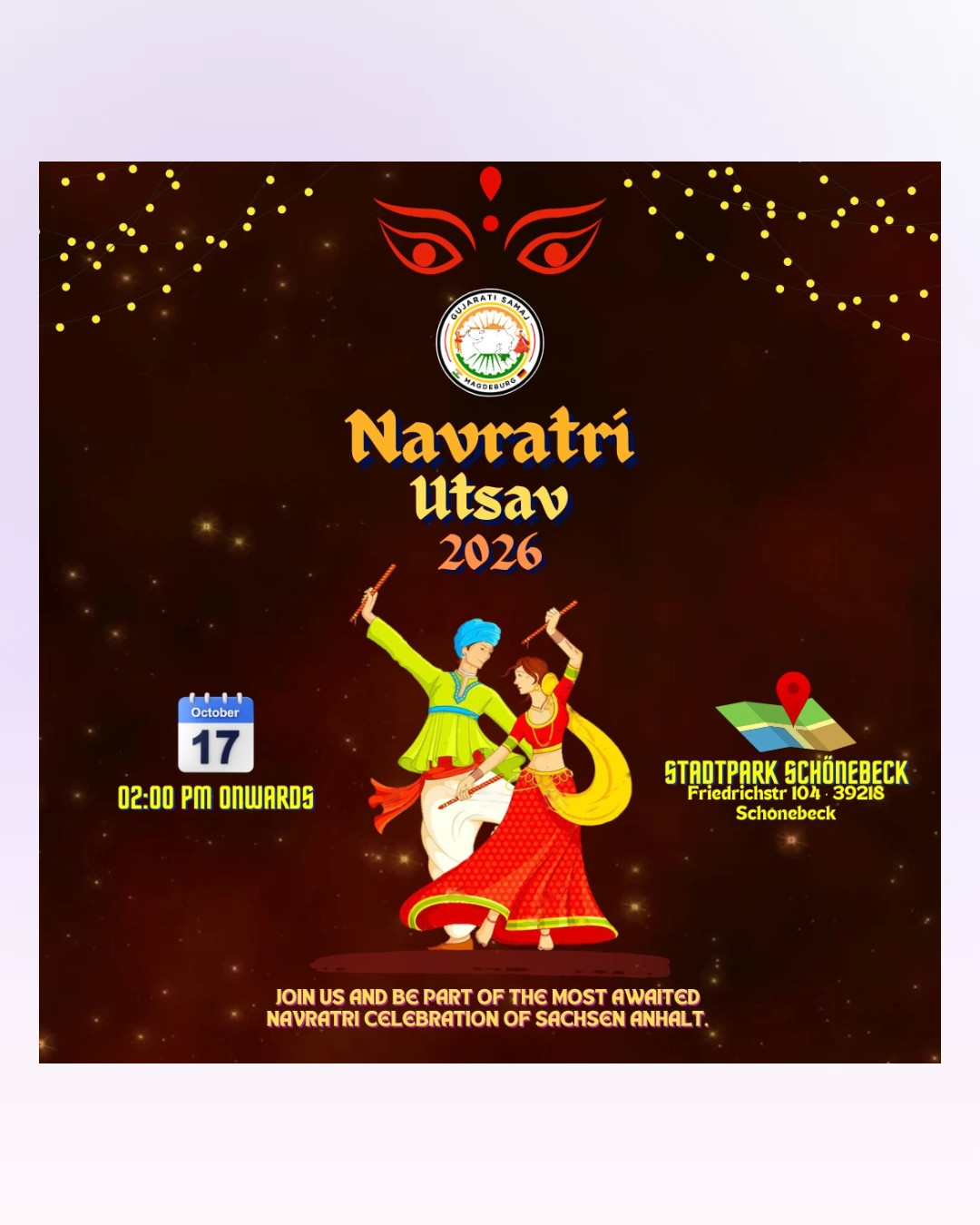 Navratri Utsav 2026 | Gujarati Samaj Magdeburg – Schönebeck (Elbe)