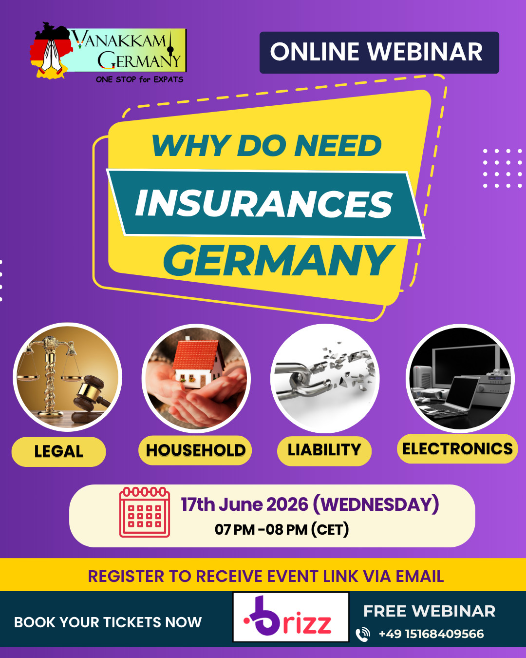 FREE WEBINAR - Do we need Legal Insurance in Germany? – Online
