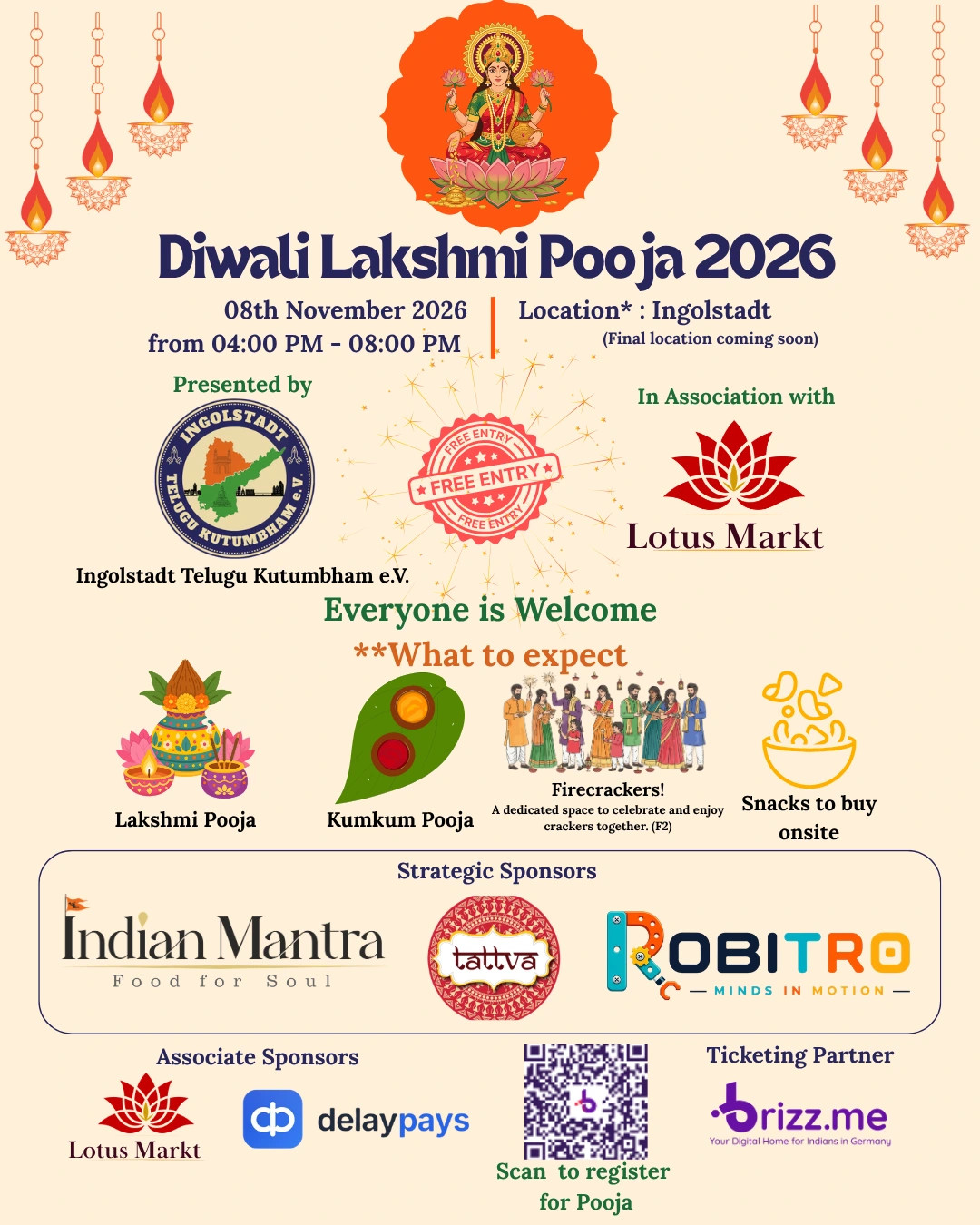 Diwali - Lakshmi Puja 2026 – Ingolstadt
