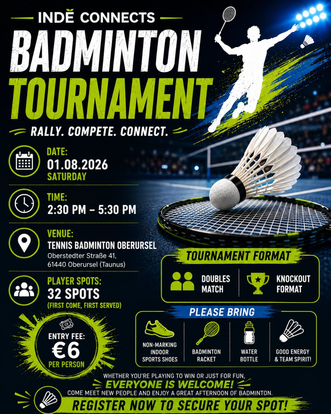 INDĒ CONNECTS – Badminton Tournament – Frankfurt am Main