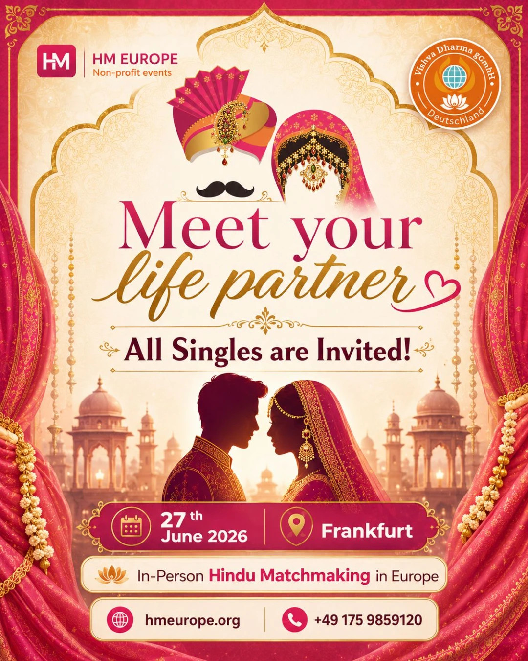 HM Europe 2026 – A Premier In‑Person Hindu Matchmaking Experience Across Europe – Frankfurt am Main