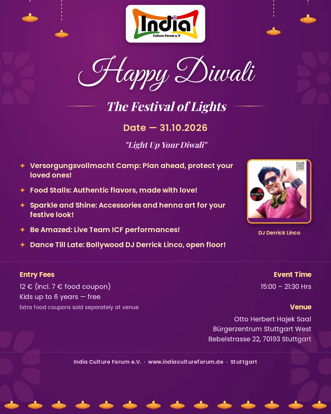 ICF Diwali Mela 2026 - Stuttgart – Stuttgart