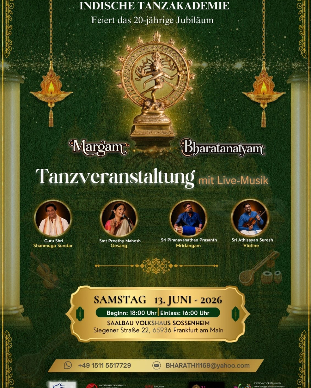Margam Bharathanatyam - Tanzveranstaltung Frankfurt – Frankfurt am Main
