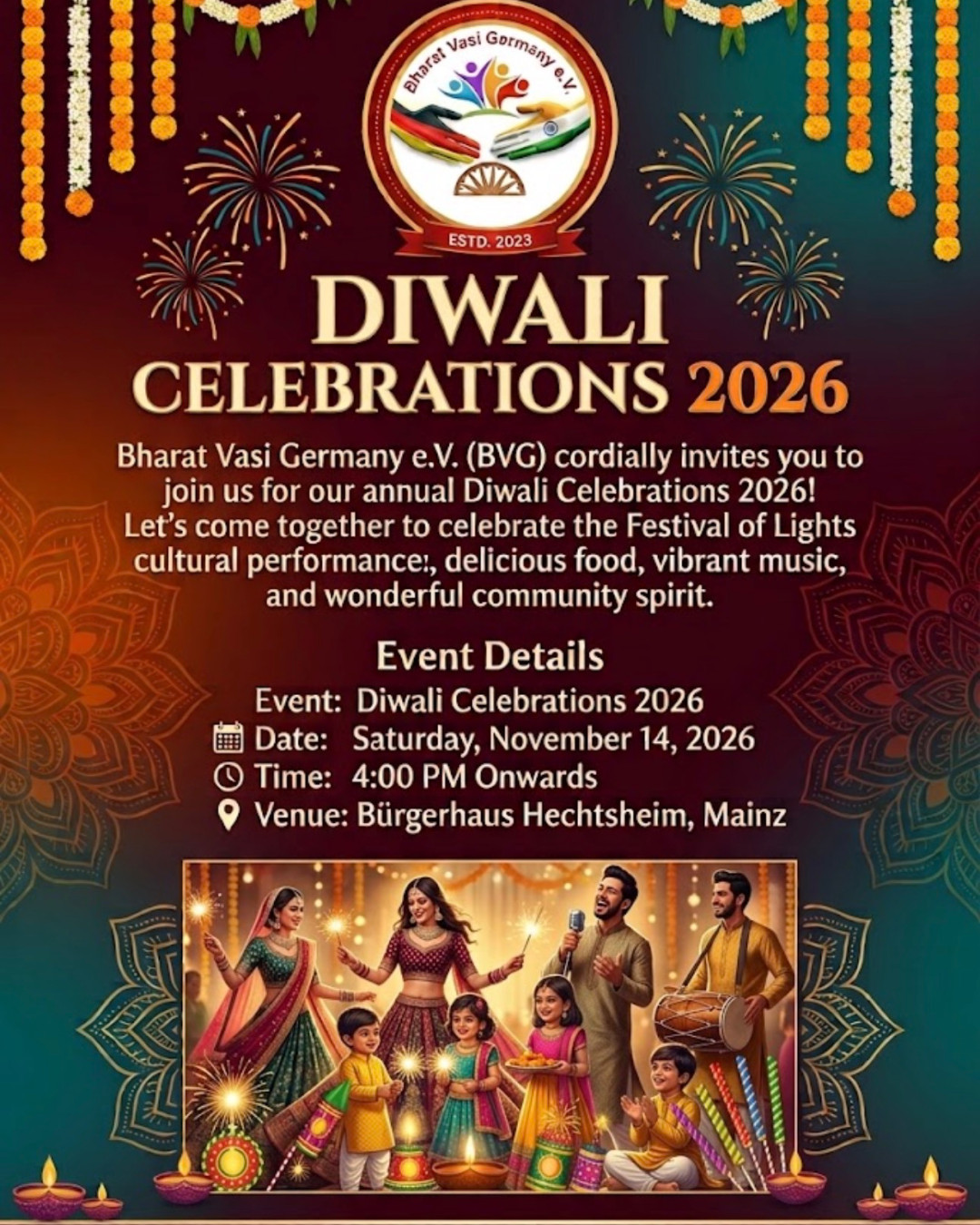 BVG Diwali 2026 – Mainz