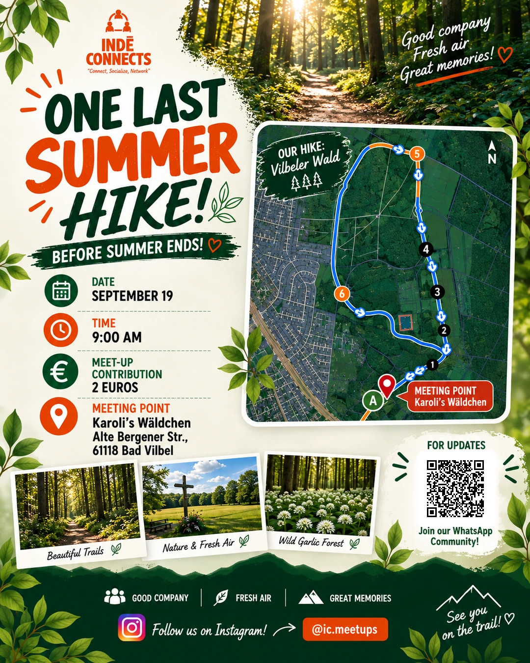 INDĒ CONNECTS – One Last Summer Hike! 🌿 – Frankfurt am Main