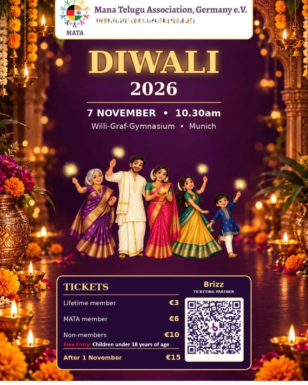 🎉 MATA DIWALI CELEBRATIONS 2026 (Munich) 🎉 – Munich