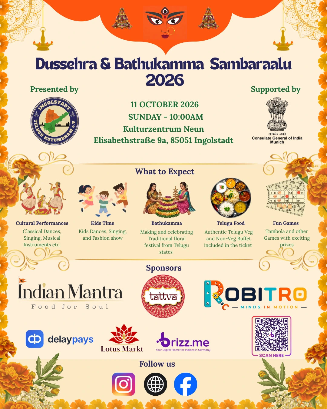 Dussehra & Bathukamma Sambaraalu 2026 – Ingolstadt