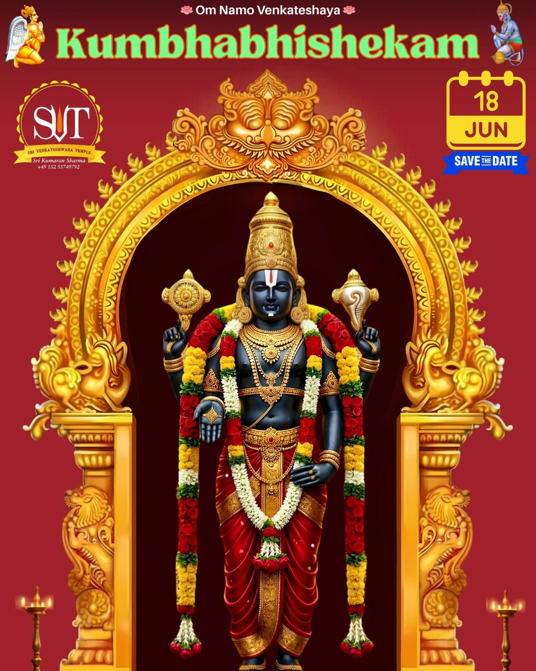 Sri Venkateshwara Temple - Kumbhabhishekam – Stuttgart