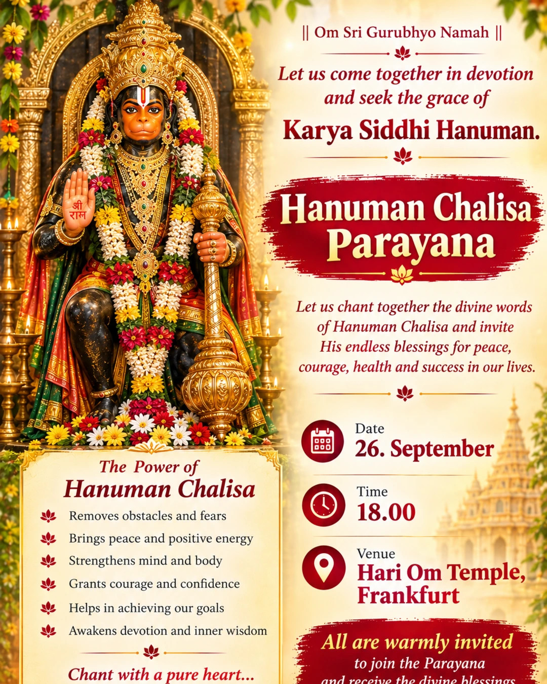 Hanuman Chalisa Parayana – Frankfurt am Main