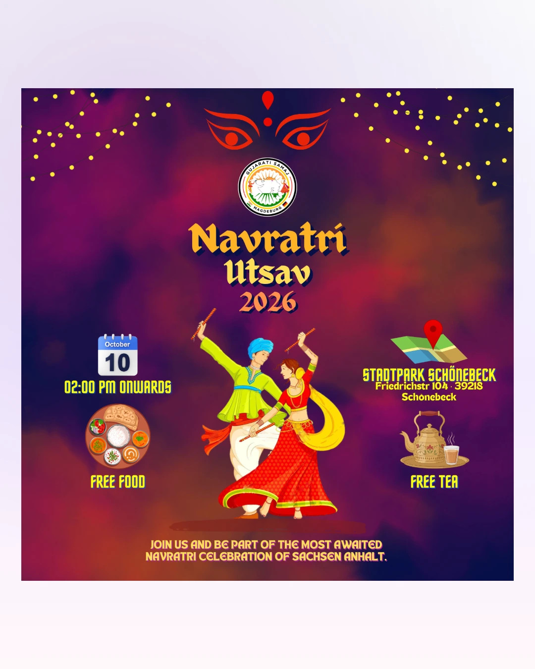 Navratri Utsav 2026 | Gujarati Samaj Magdeburg – Schönebeck (Elbe)