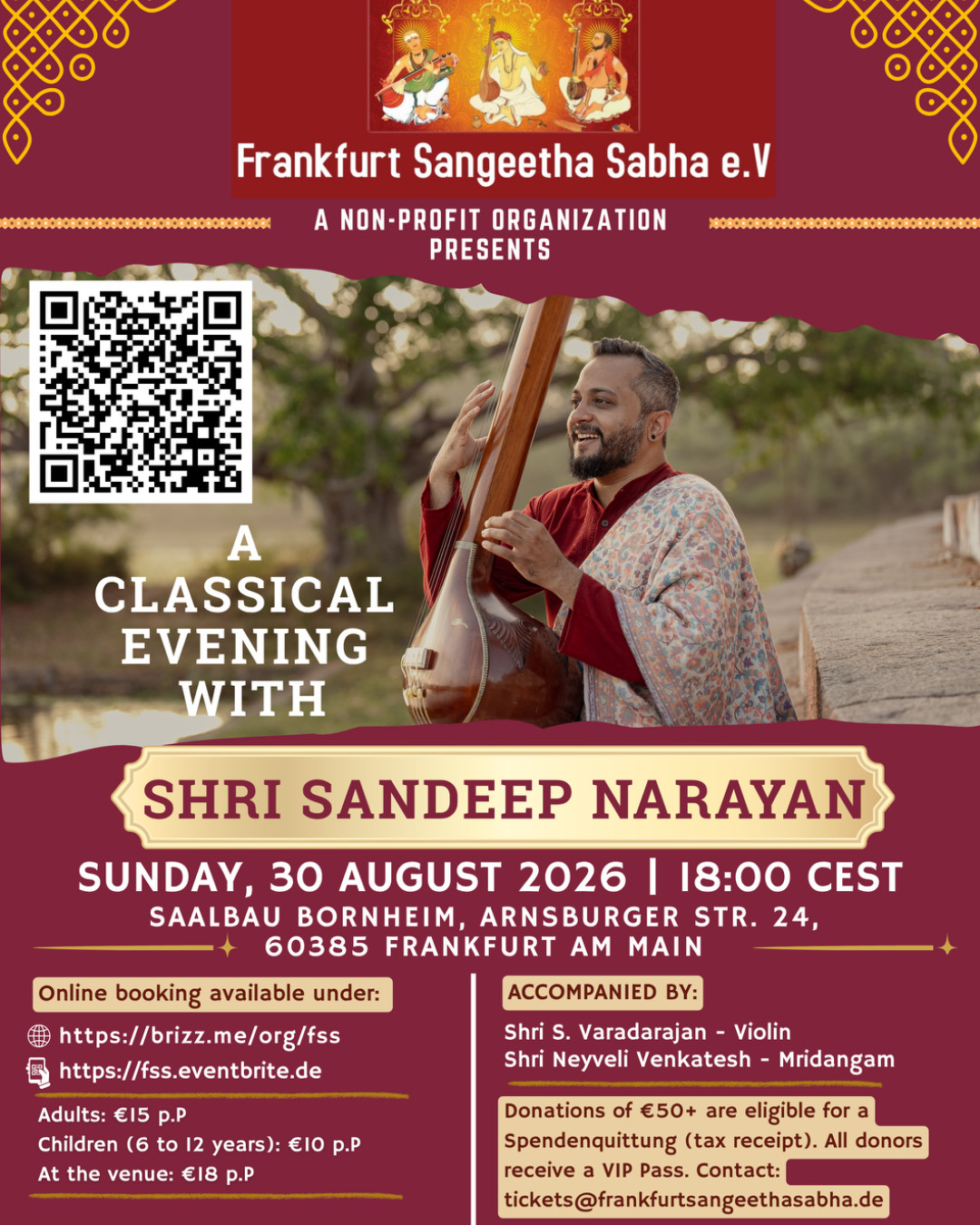 A Classical Evening with Sandeep Narayan – Frankfurt am Main