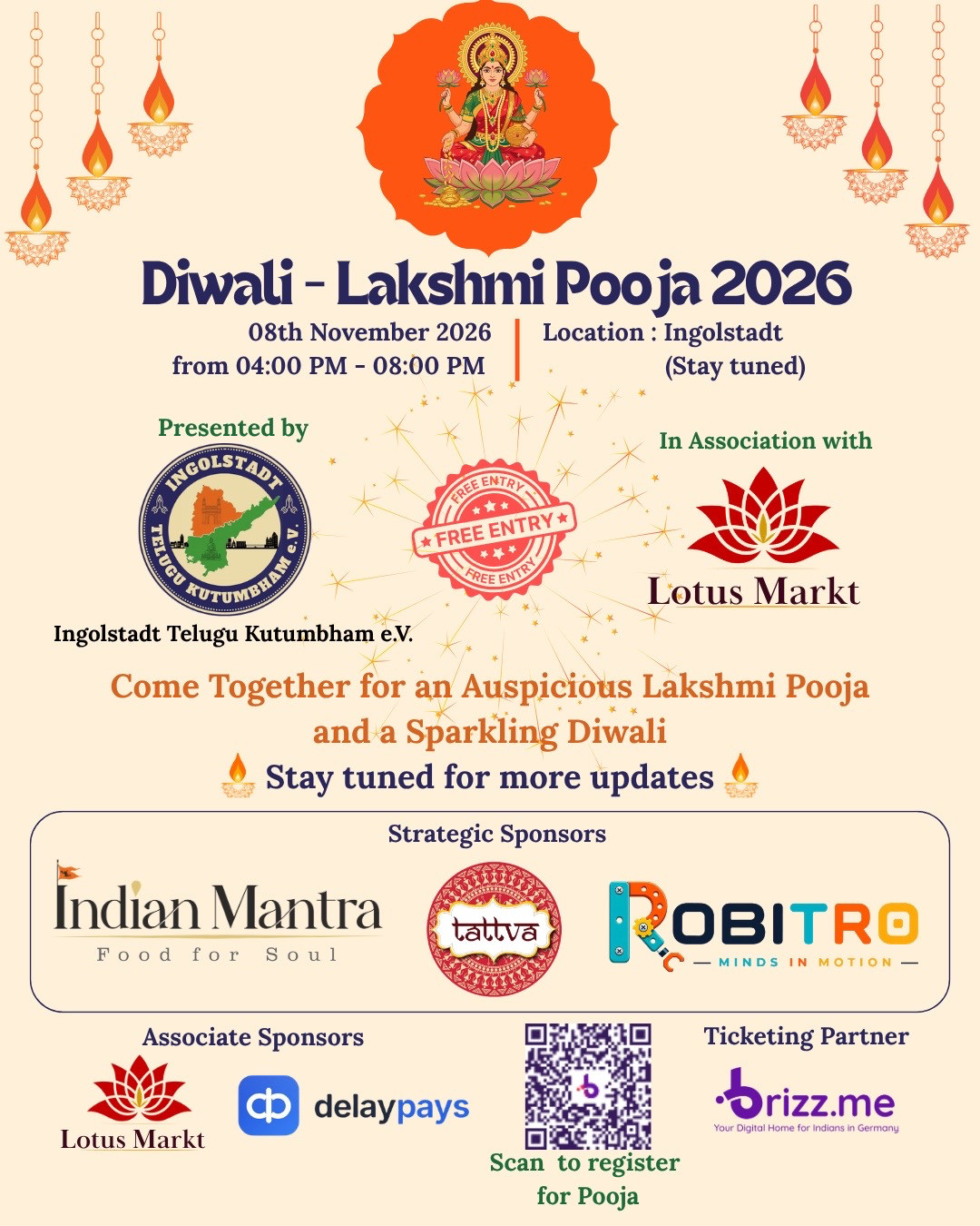 Diwali - Lakshmi Puja 2026 – Ingolstadt