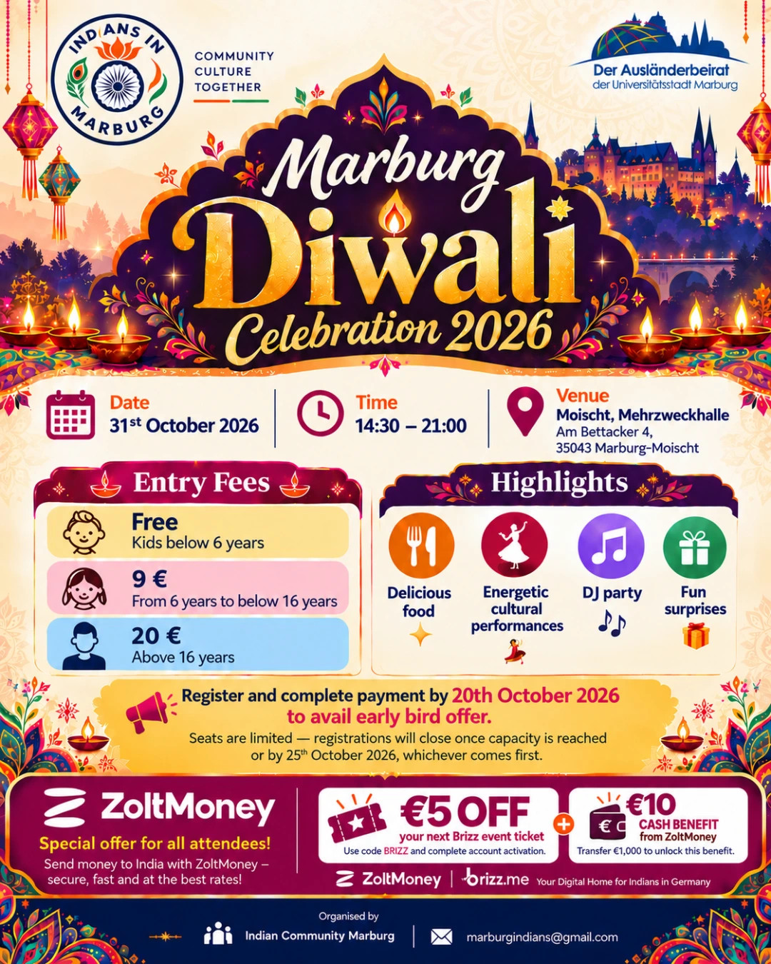 Diwali Celebration 2026 in Marburg – Marburg
