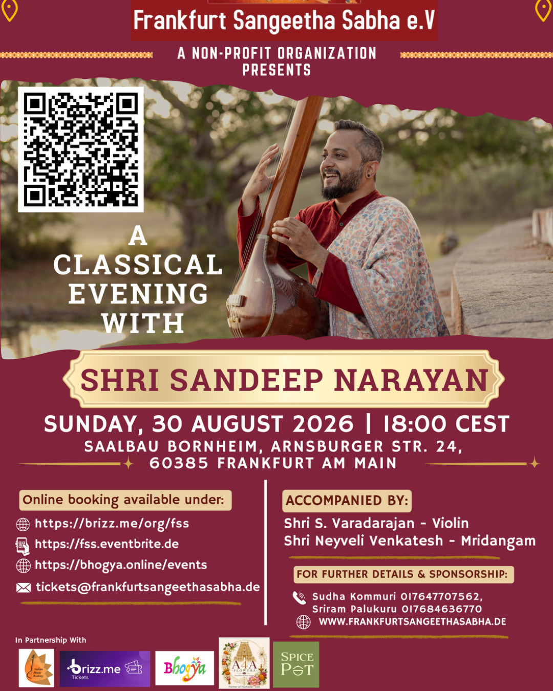 A Classical Evening with Sandeep Narayan – Frankfurt am Main