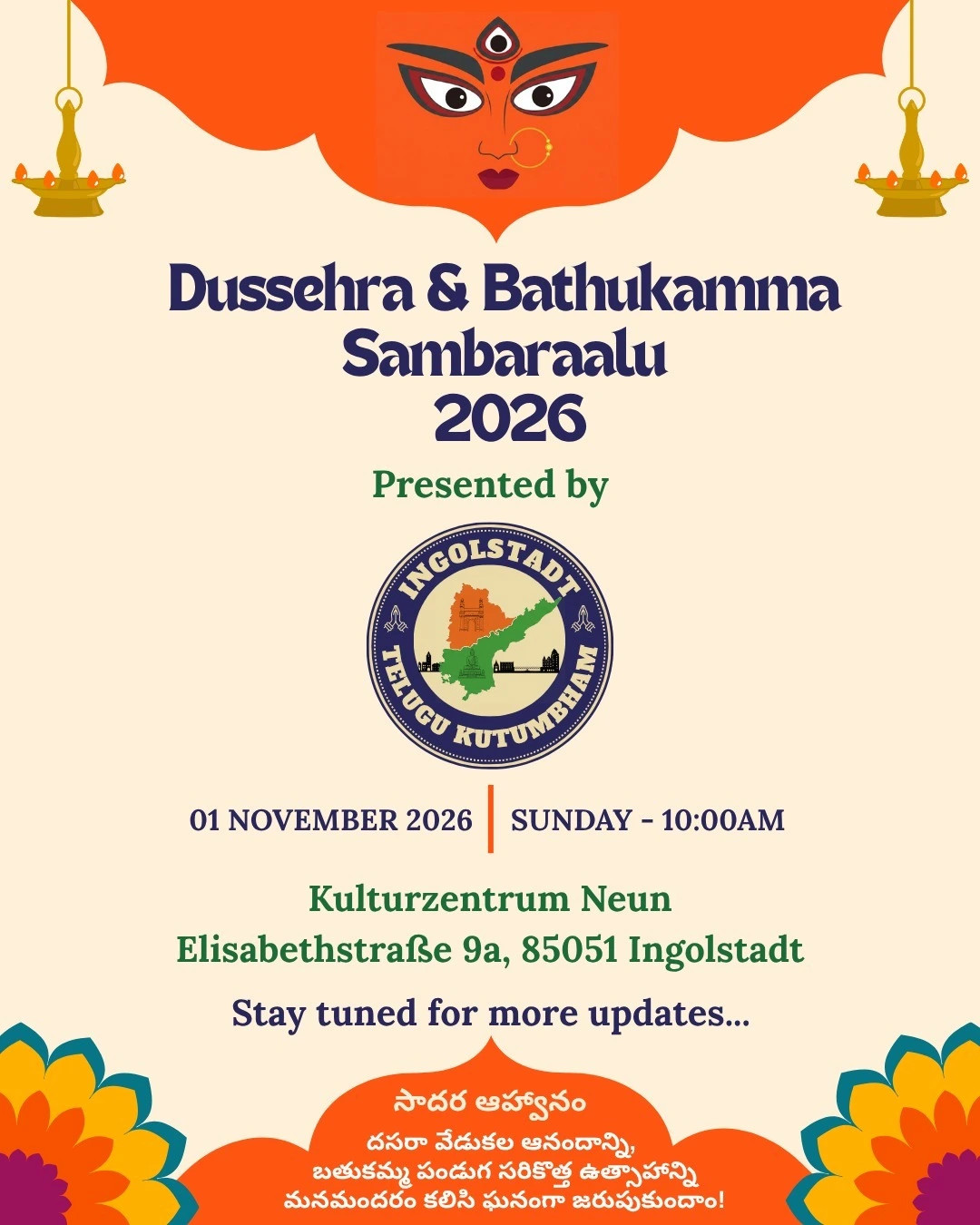 Dussehra & Bathukamma Sambaraalu 2026 – Ingolstadt