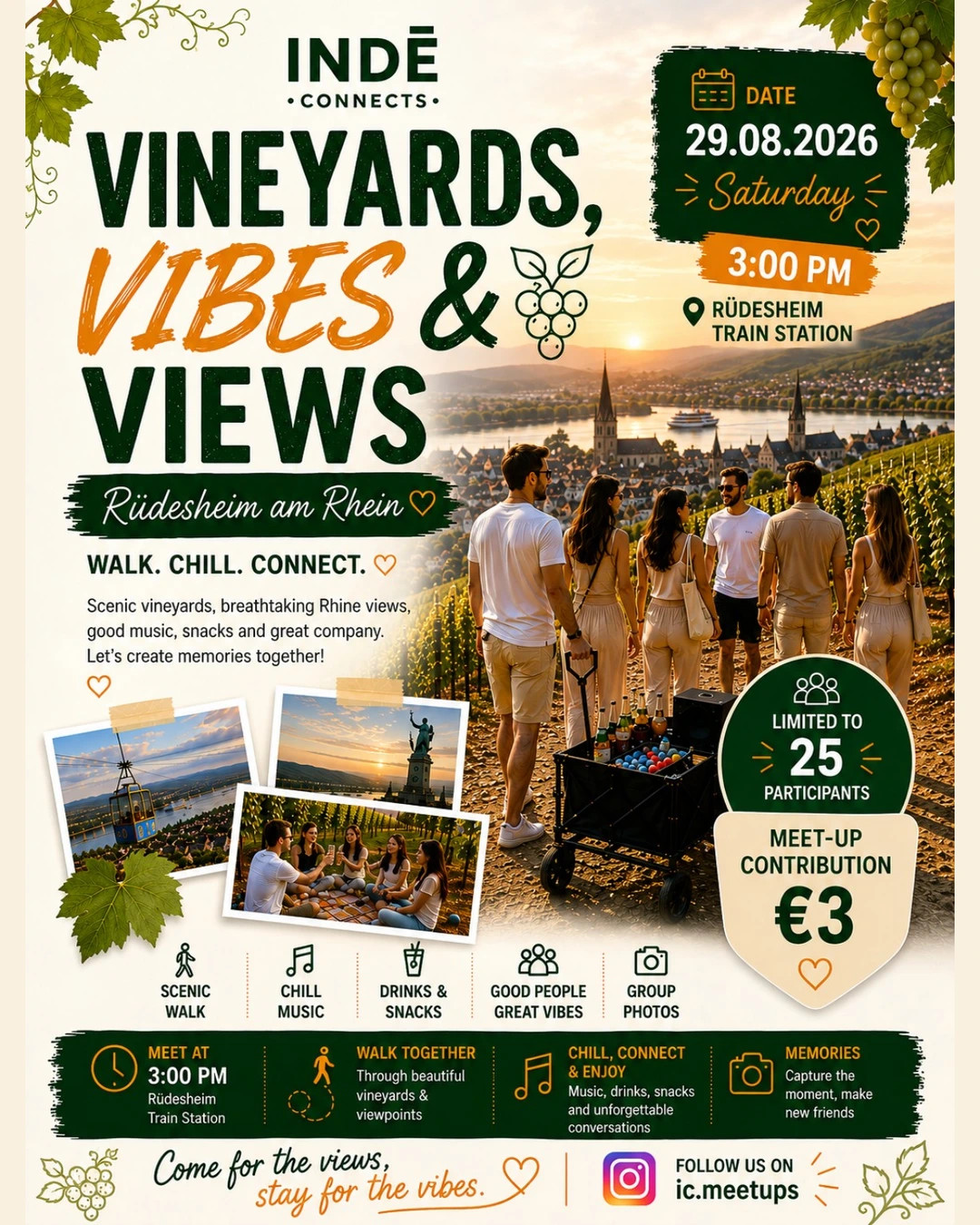 🌿 INDĒ CONNECTS | Vineyards, Vibes & Views 🍇 – Rüdesheim am Rhein