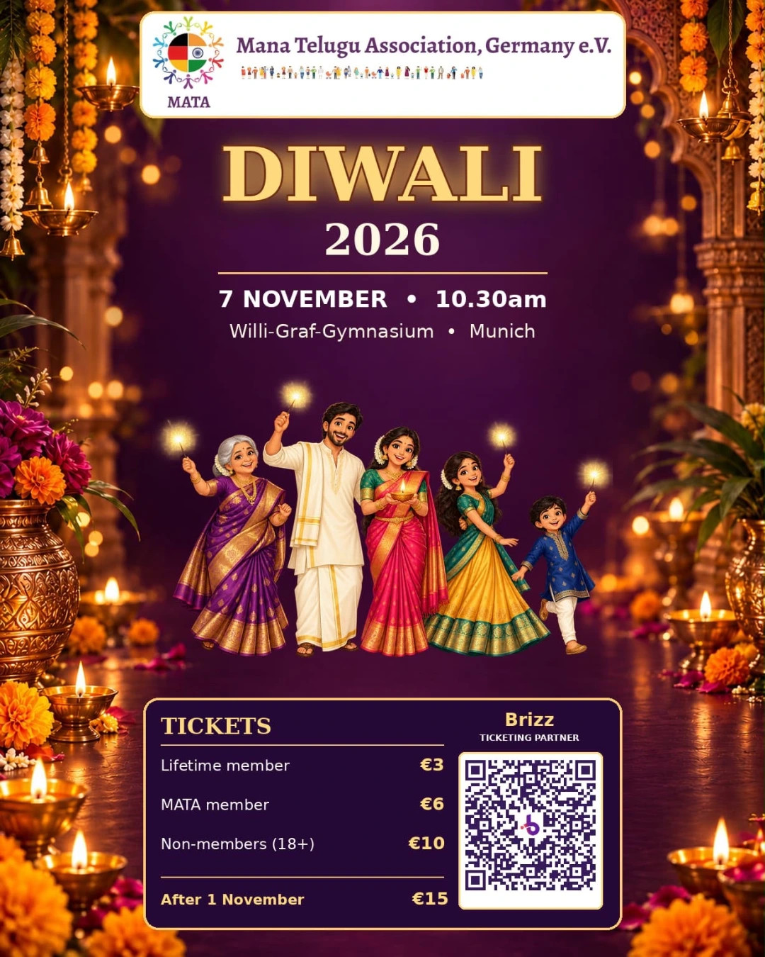 🎉 MATA DIWALI CELEBRATIONS 2026 (Munich) 🎉 – Munich