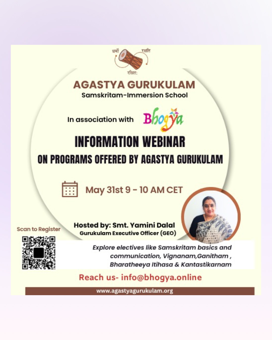 Info Webinar on Sanskrit Learning – Online