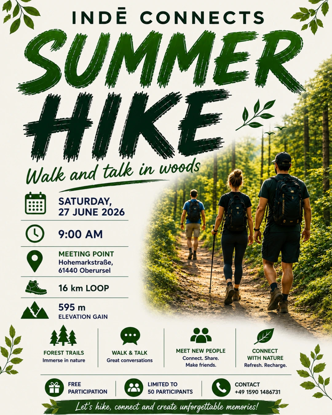 INDĒ CONNECTS – Summer Hike  Großer Feldberg loop from Hohemark – Frankfurt am Main