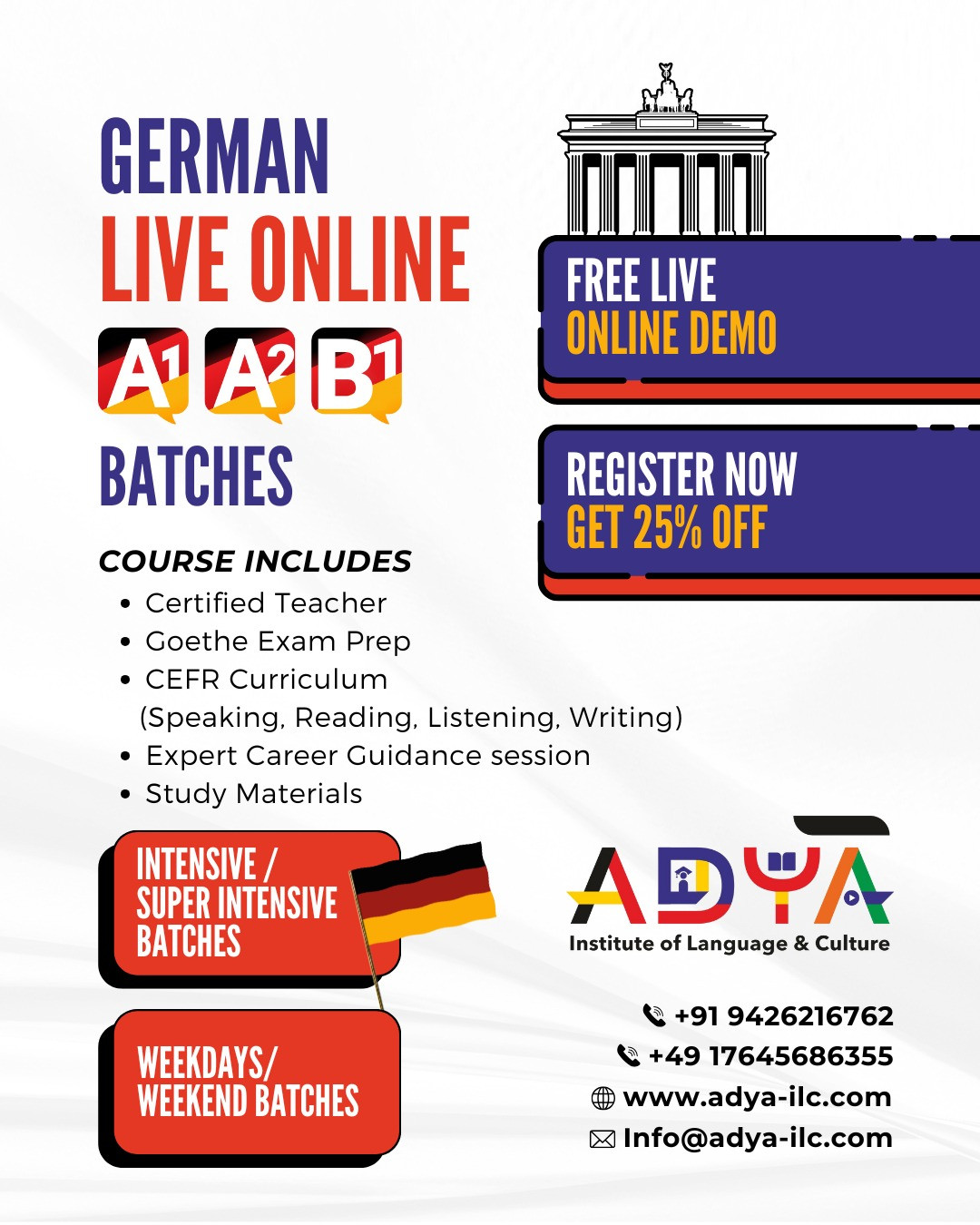Adya institute of Language and culture – Online